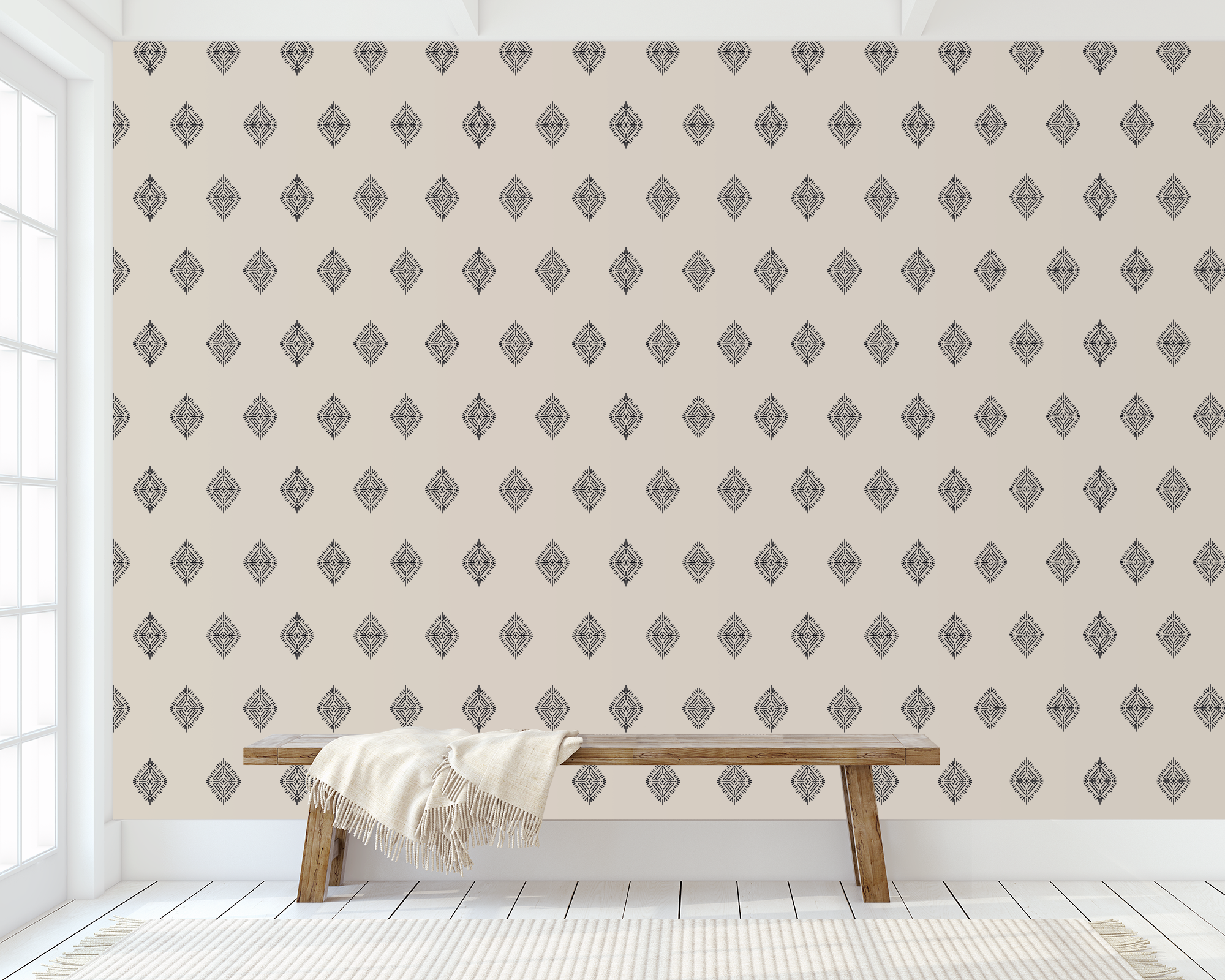 Aztec Diamonds Peel And Stick Removable Wallpaper | Love vs. Design
