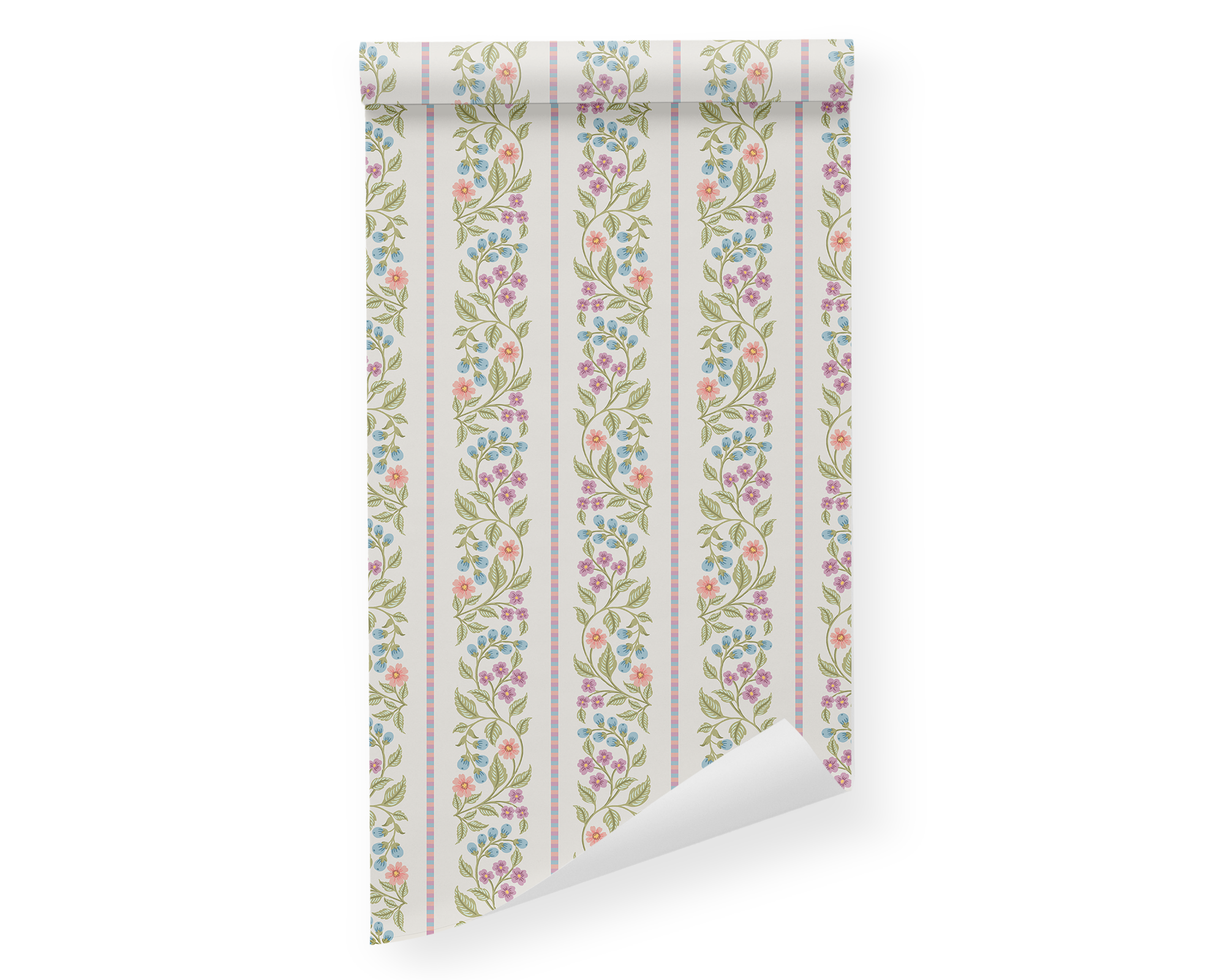 Blossom Stripes Peel and Stick Removable Wallpaper | Love vs. Design