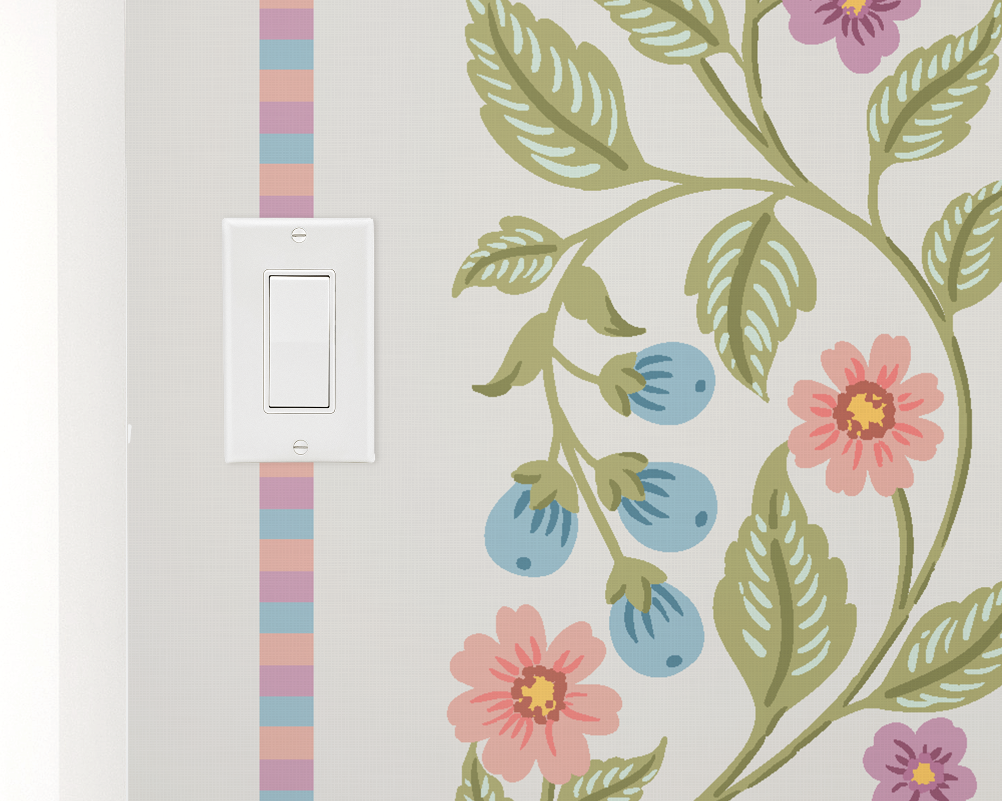 Blossom Stripes Peel and Stick Removable Wallpaper | Love vs. Design