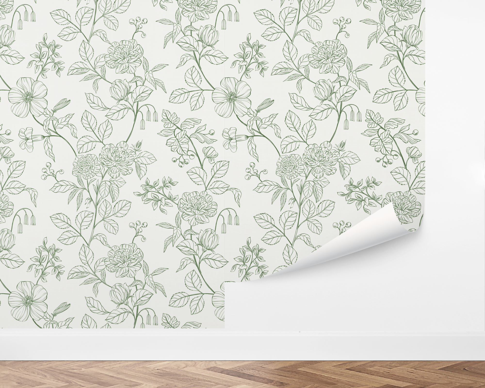 Climbing Roses Peel And Stick Removable Wallpaper | Love vs. Design