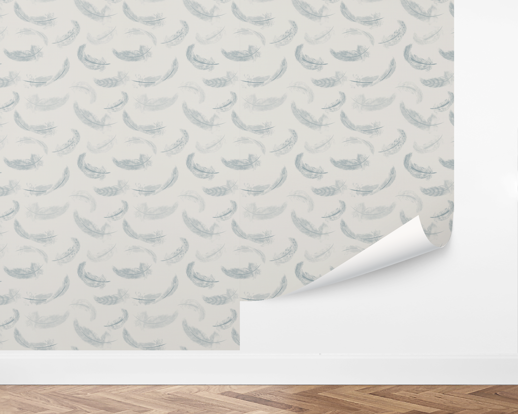 Floating Feathers Peel And Stick Removable Wallpaper | Love vs. Design