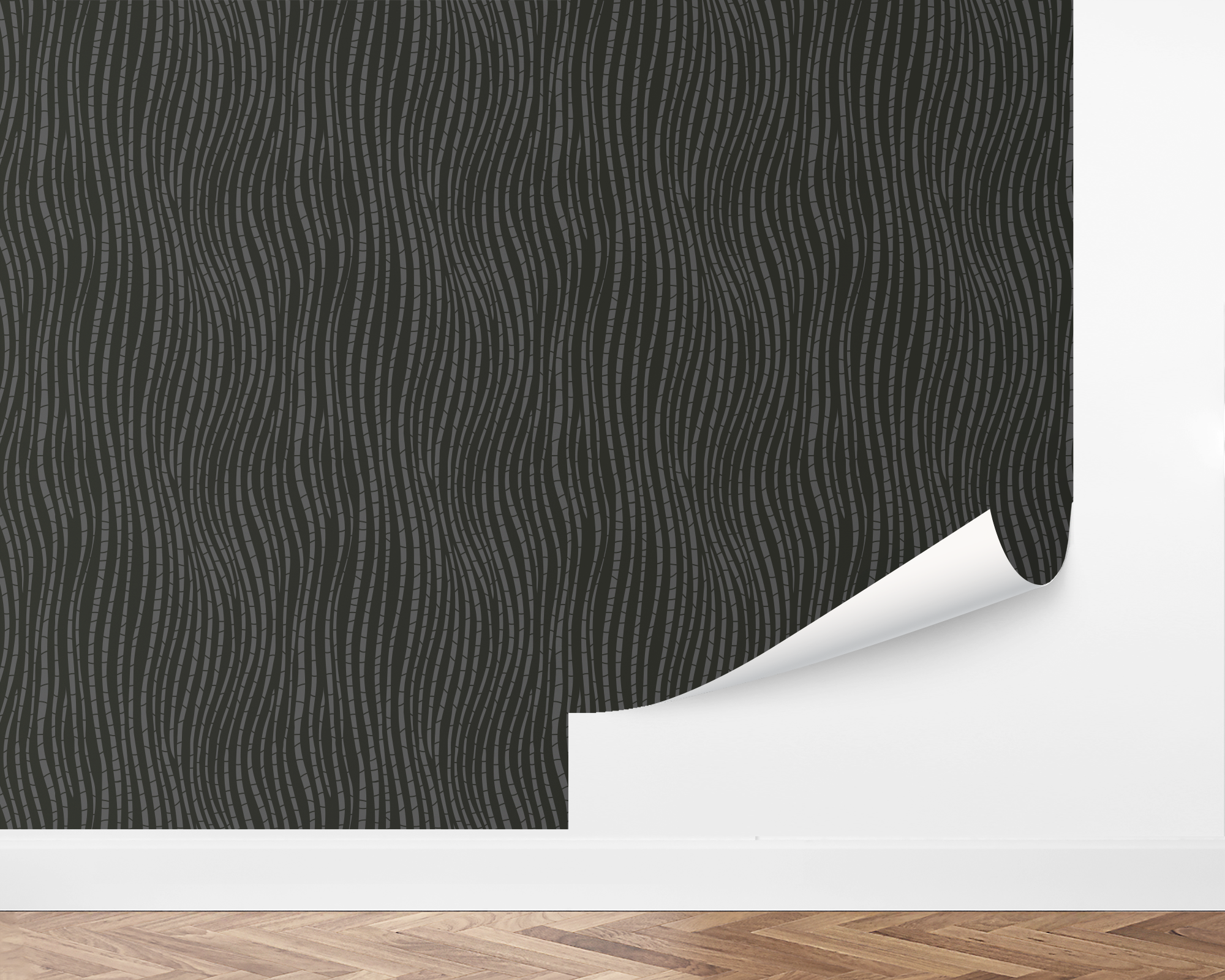 Luxe Wavy Stripes Peel And Stick Removable Wallpaper | Love vs. Design