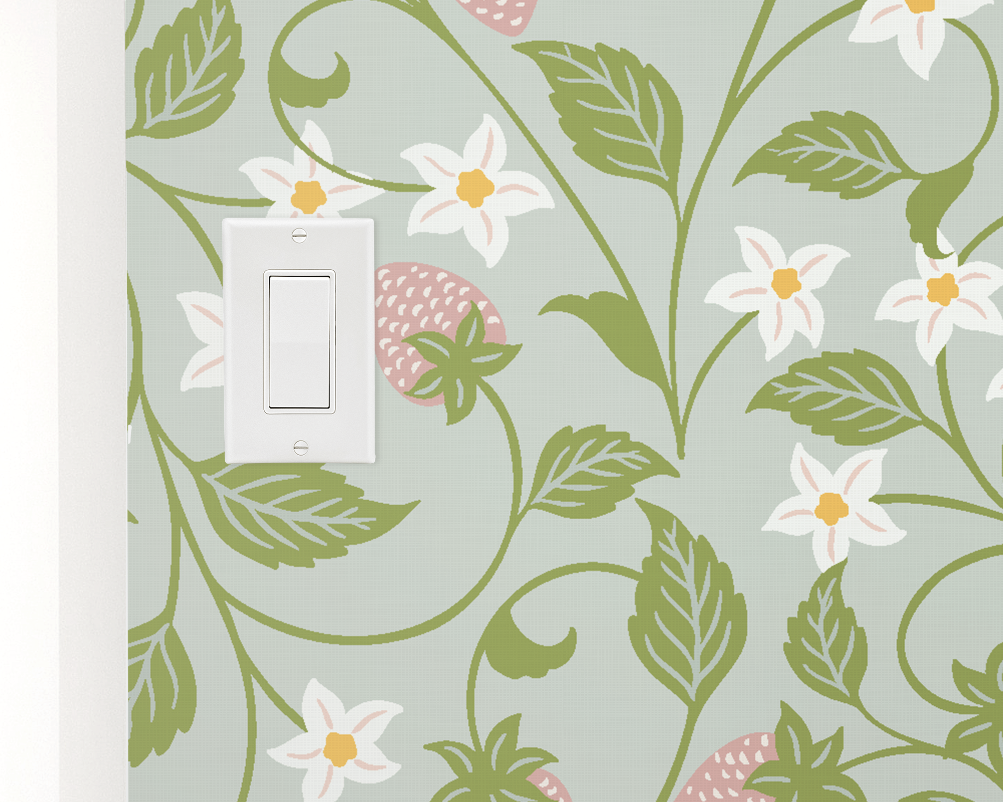Strawberry Vine Peel and Stick Removable Wallpaper | Love vs. Design