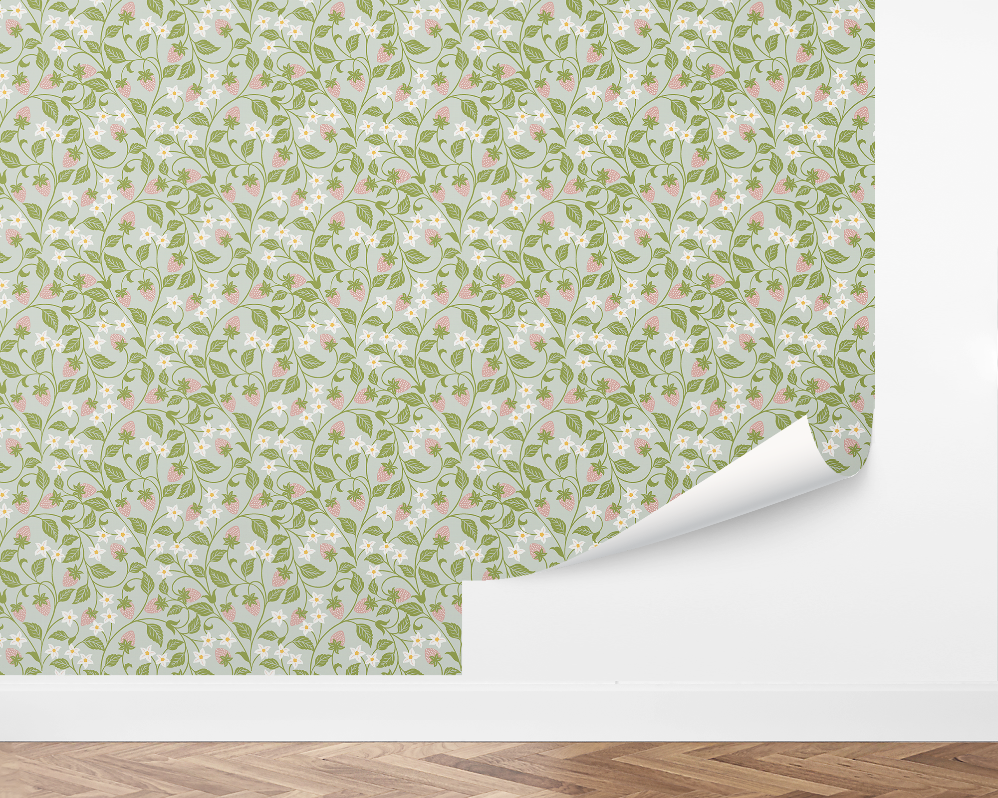 Strawberry Vine Peel and Stick Removable Wallpaper | Love vs. Design