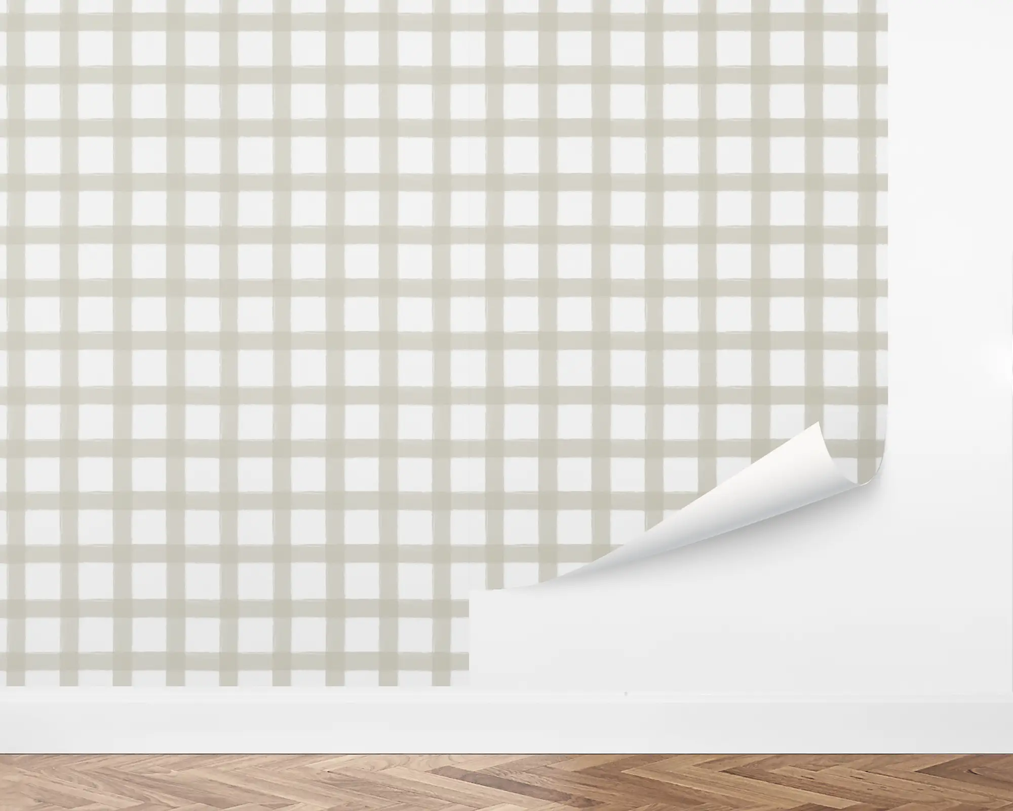 Watercolor Gingham Wallpaper